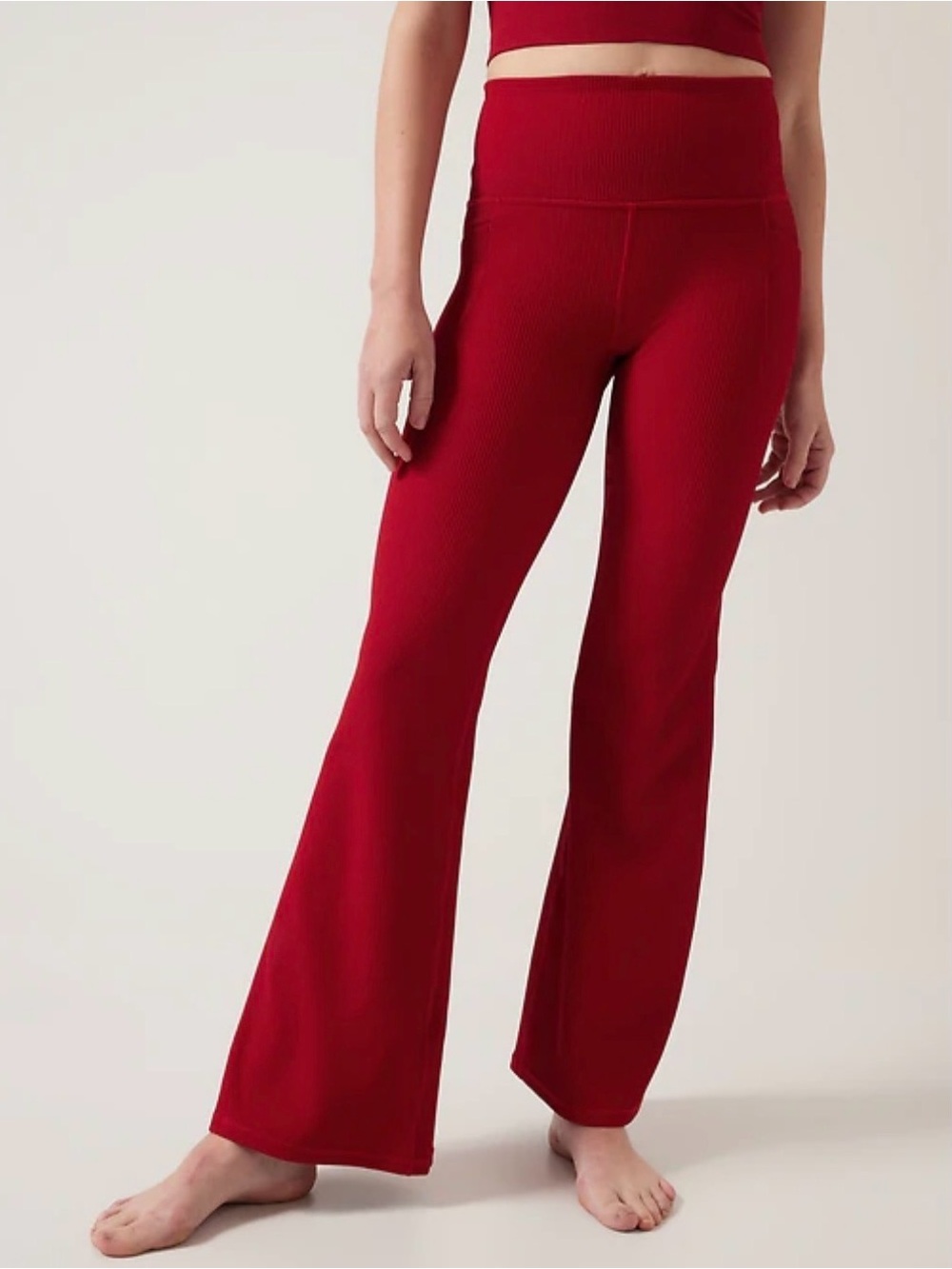 Athleta Salutation Stash Ribbed Flare Legging 31.5” inseam